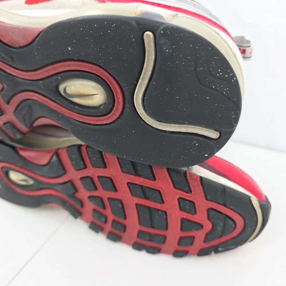 Nike Air Max '97 University Red Pure Platinum Men's‎ Size 9.5 921826-009 Read.